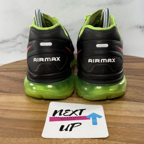 Women's Size 8.5-Nike Air Max+ 2012 Running Shoes Barely Volt Metallic Silver - Picture 4 of 9